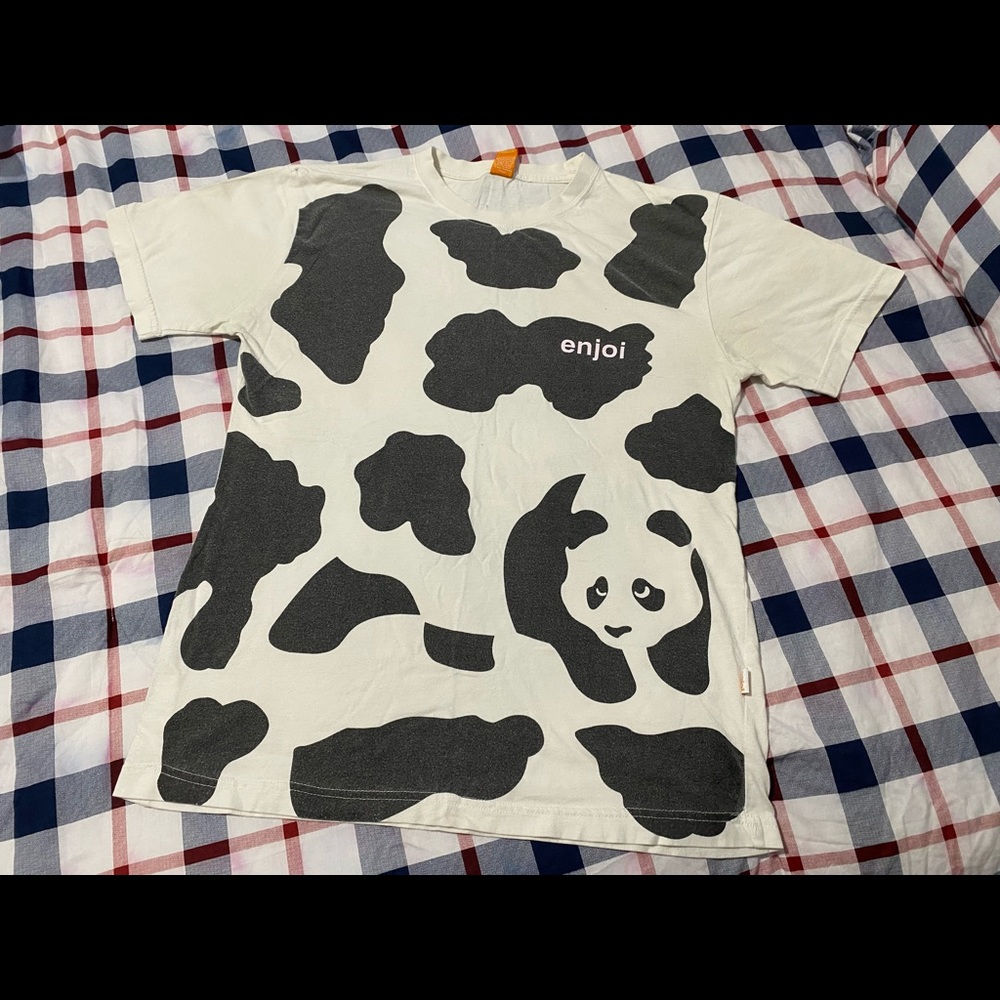 RARE enjoi Holstein t shirt “Cow Panda” size M